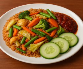 1. Nasi Lemak Goreng Vegetarian
